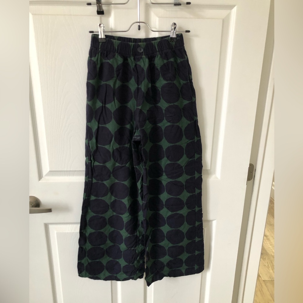 Marimekko Uniqlo flannel pants cropped